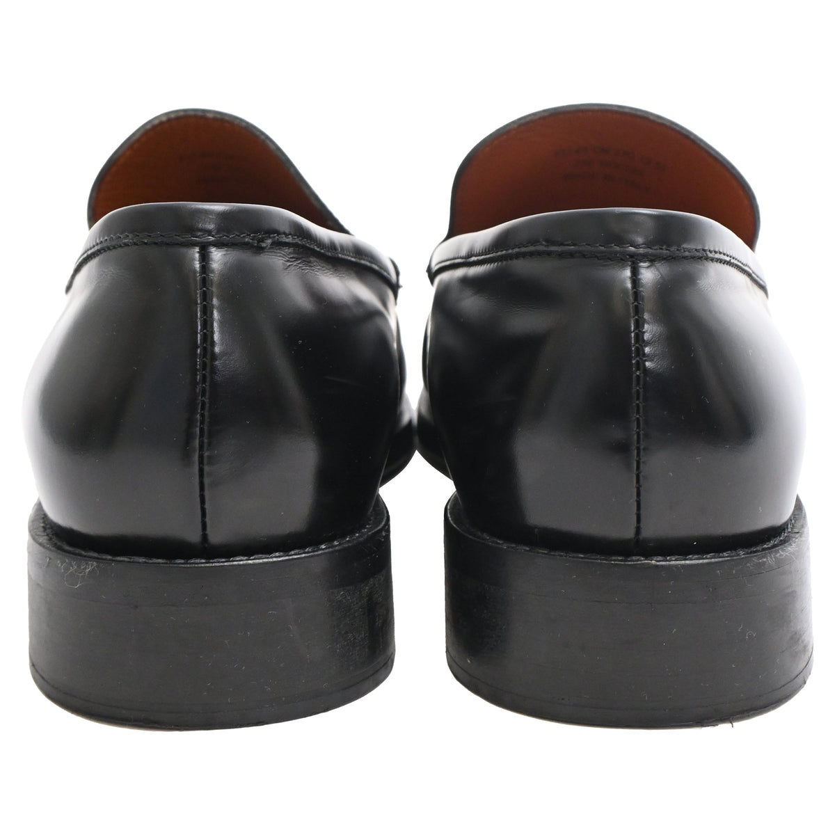 Acne Studios Logo Debossed Loafers in Black Calf Leather