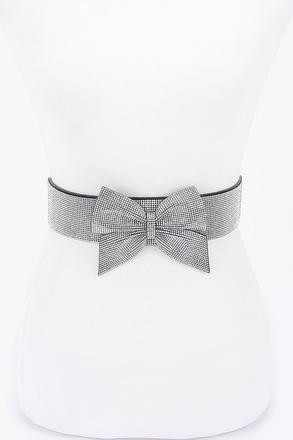 Rhinestone Ribbon Elastic Plus Size Belt