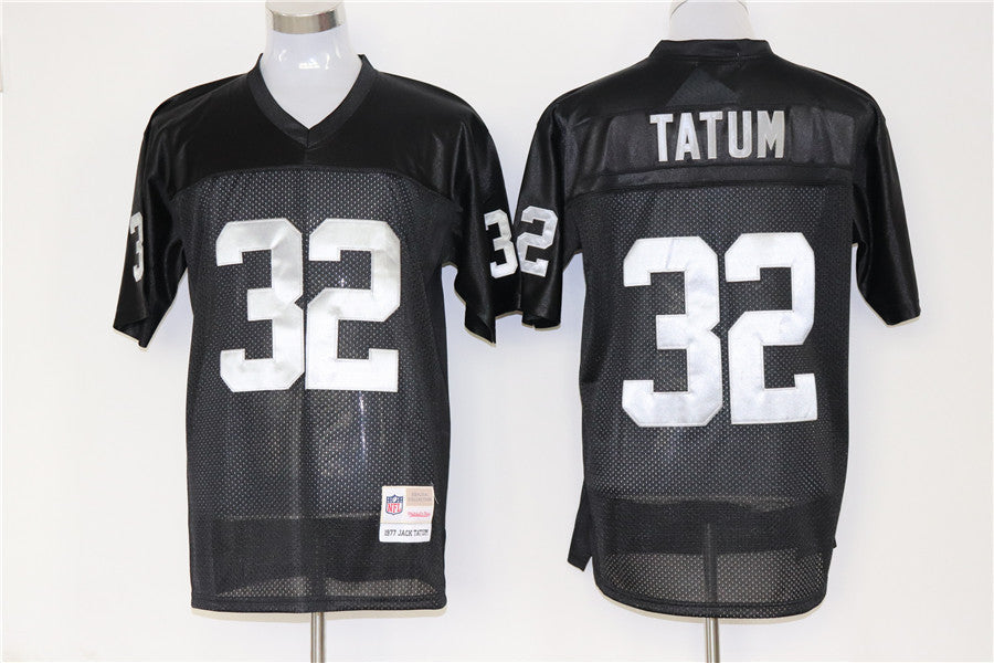 Men's Oakland Raiders Jack Tatum Mitchell & Ness Black Legacy Replica Jersey1