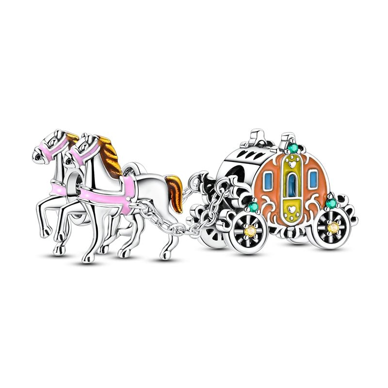 Cinderella Carriage & Horses Dangle Charm