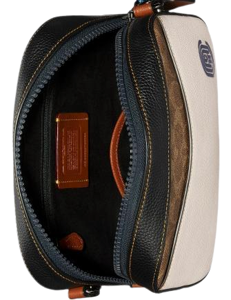 Coach Camera Bag In Signature Leather With Patch