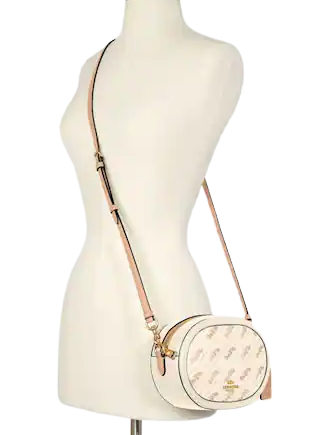 Coach Camera Bag With Horse And Carriage Dot Print