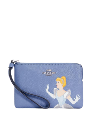 Coach Disney X Coach Corner Zip Wristlet With Cinderella