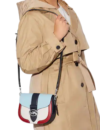 Coach Georgie Saddle Bag In Colorblock