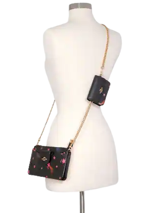 Coach Poppy Crossbody With Disco Star Print