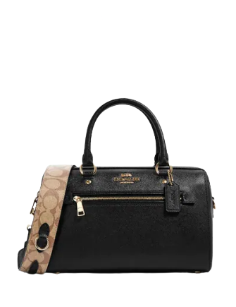 Coach Rowan Satchel With Signature Canvas Detail