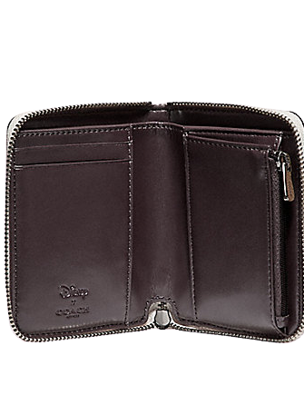Coach Small Zip Around Wallet With Minnie Mouse Motif