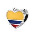 Colombia Flag Heart Charm