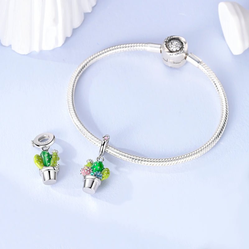 Colorful Cactus Dangle Charm