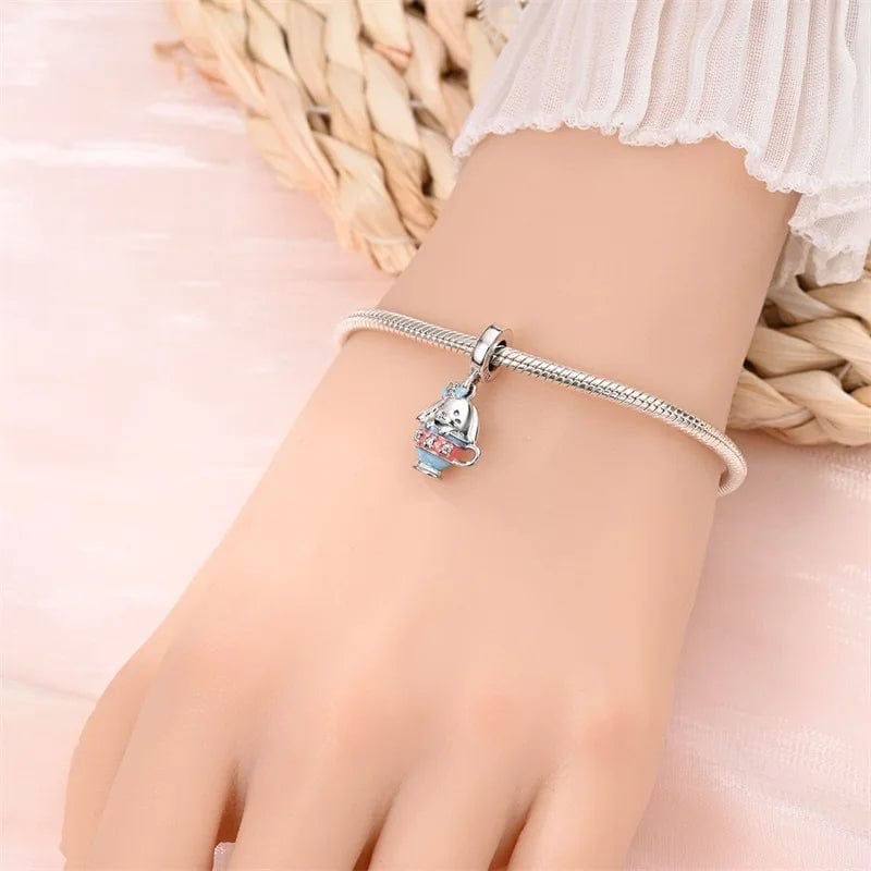 Colorful Teacup Bunny Charm
