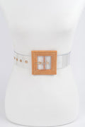 Faux Bamboo Buckle Plus Size Transparent Belt