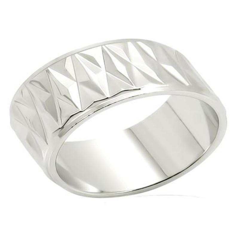 Imitation Rhodium Brass Ring with No Stone