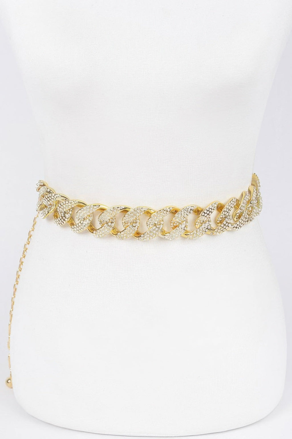 Rhinestone Oversized Chain Belt