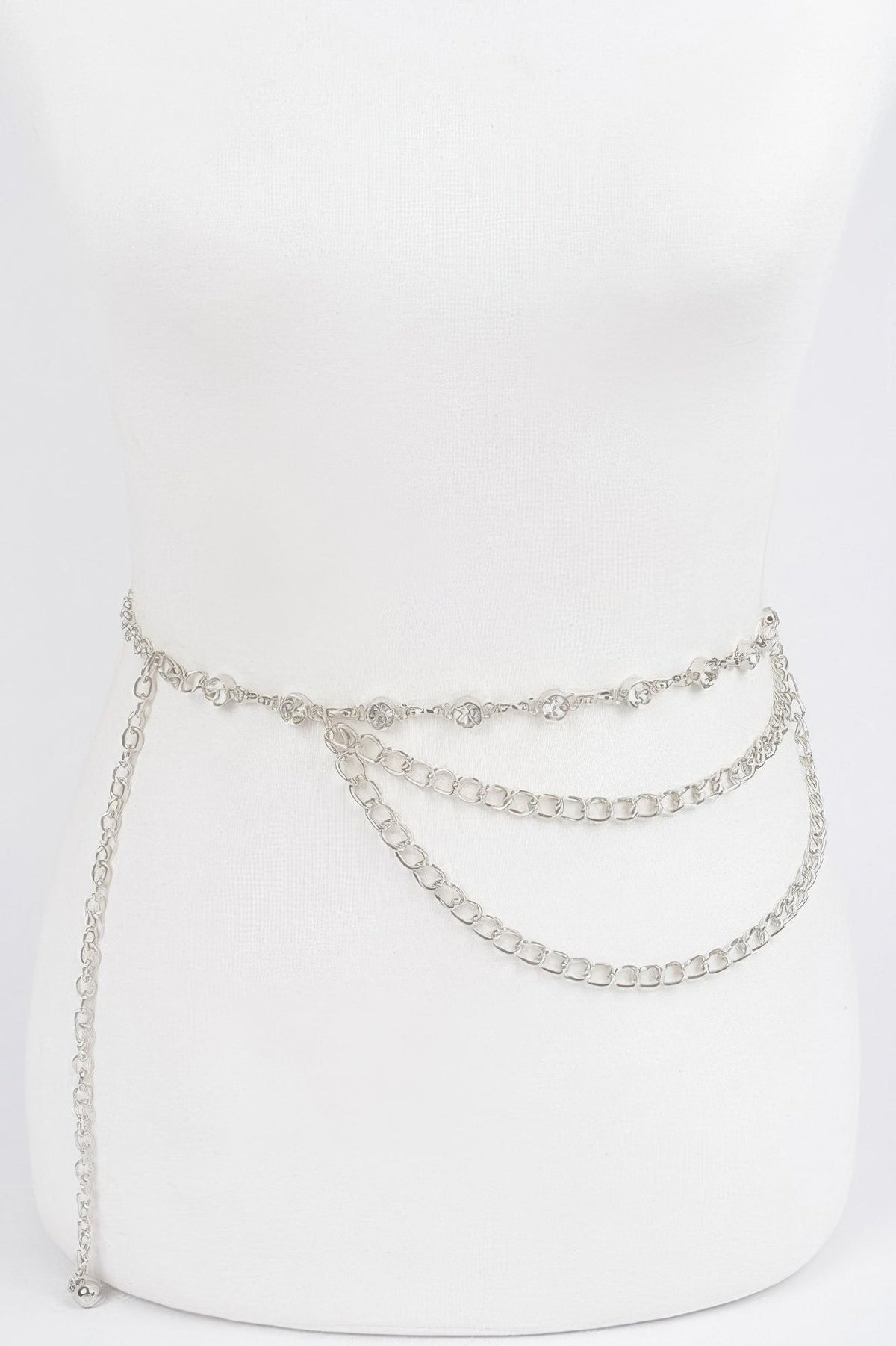 Sparkling Rhinestone Chain Waist Belt