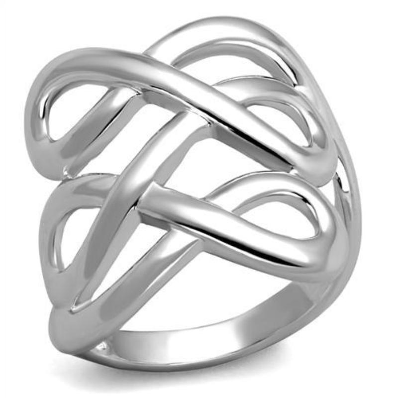 Rhodium Brass Ring with No Stone