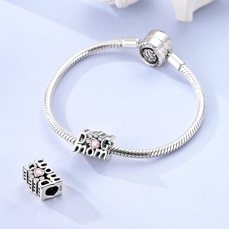 Dog Mom Paw Print Charm