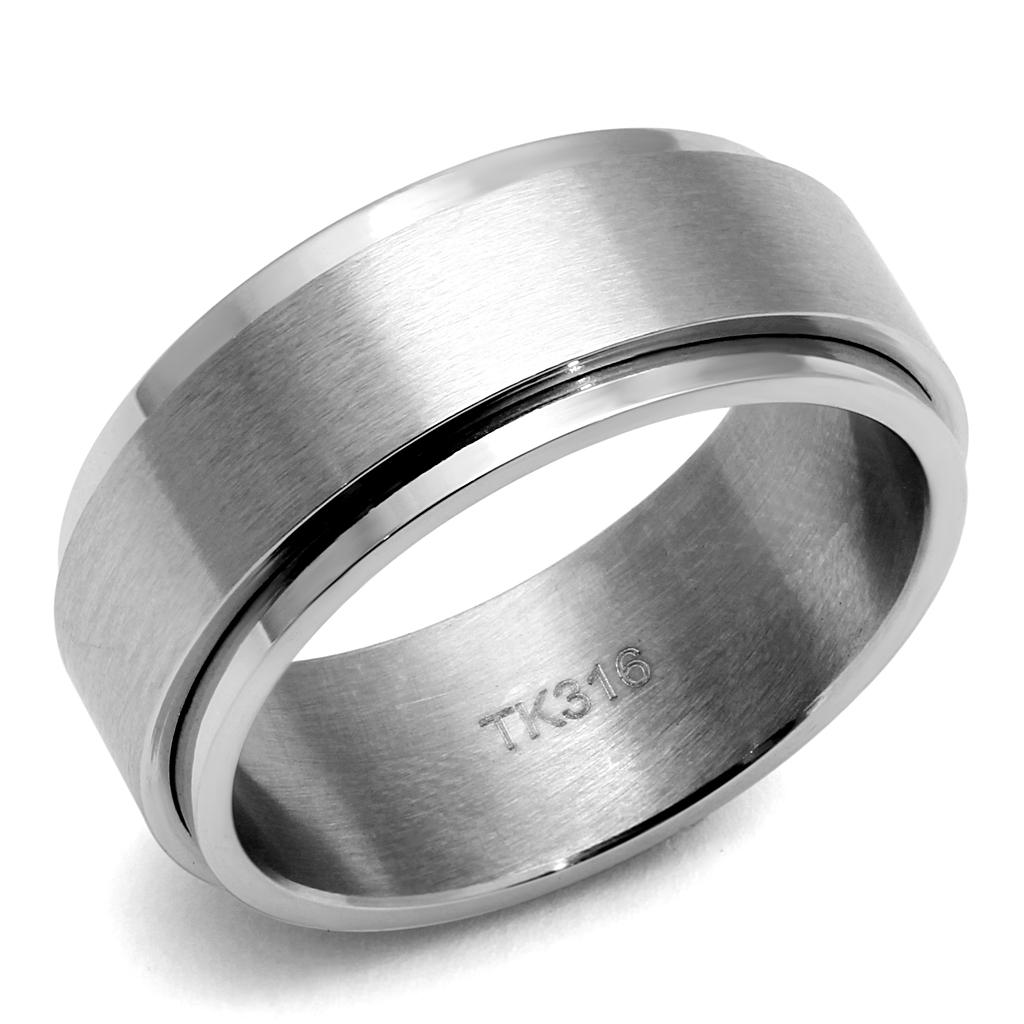 High polished (no plating) Stainless Steel Ring with No Stone