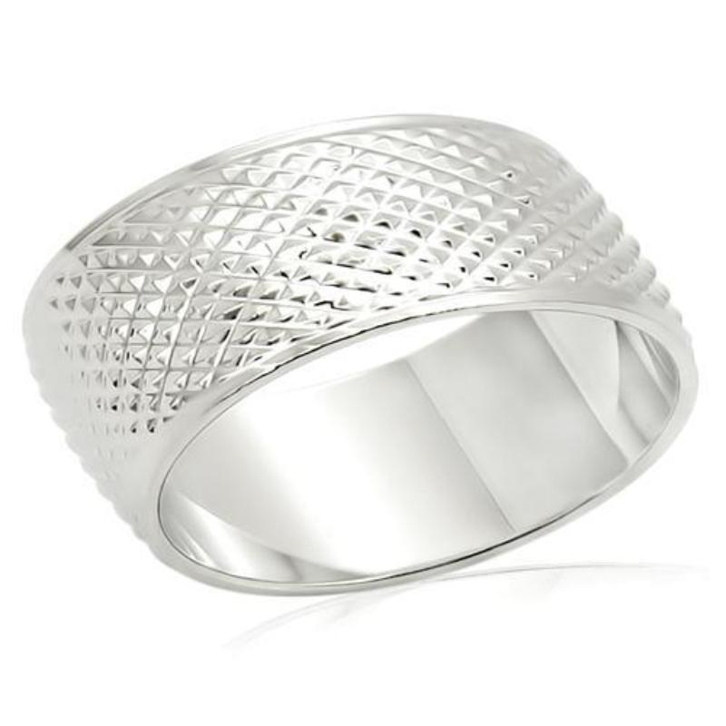 Imitation Rhodium Brass Ring with No Stone