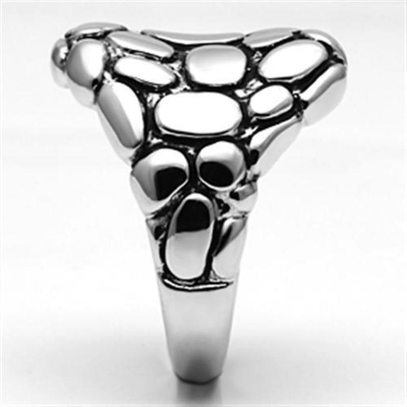 Rhodium Brass Ring with No Stone