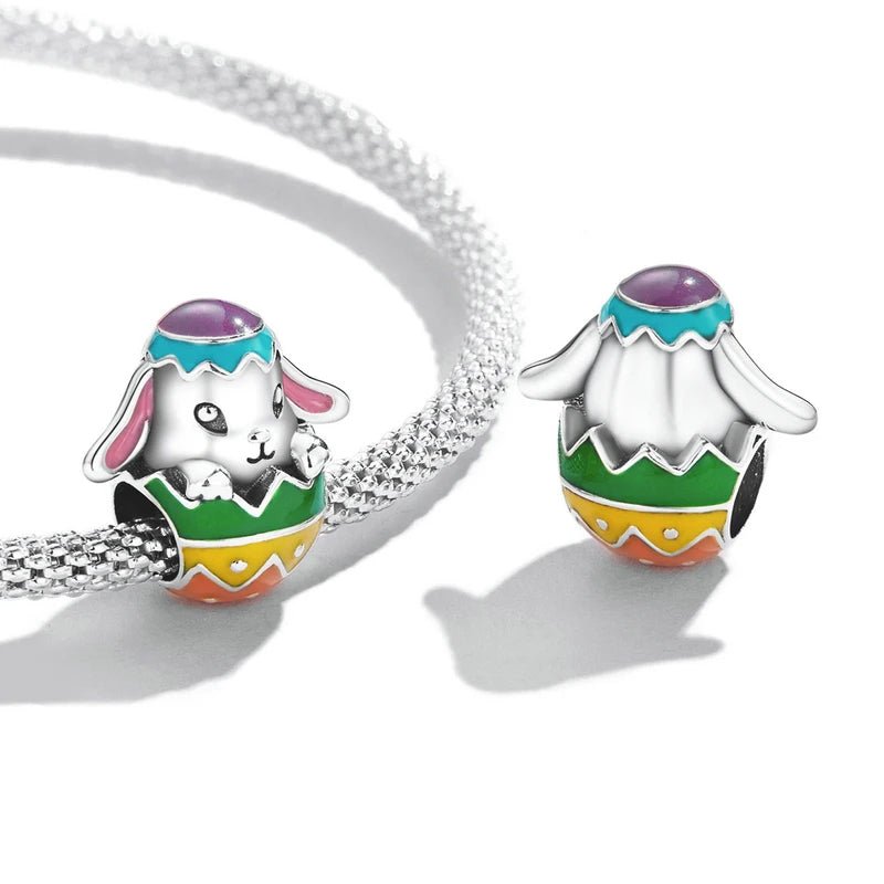 Easter Bunny in Egg Charm