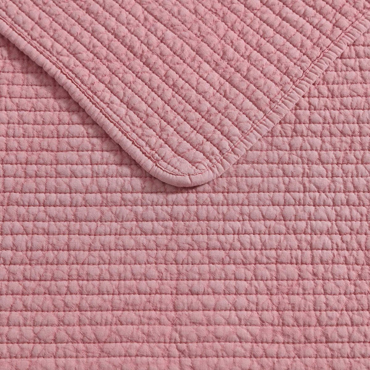 Nautica Seashore Stitch Pink Full/Queen Quilt Set