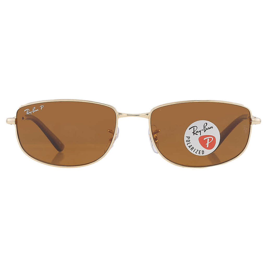 Ray Ban Polarized Brown Irregular Unisex Sunglasses RB3732 001/57 56