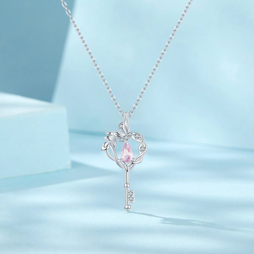 Enchanted Garden Key Pendant Necklace