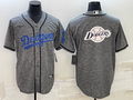 Men's Los Angeles Dodgers Gray Blank Replica jersey