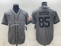 Men's San Francisco 49ers George Kittle #85 Grey Game jersey Joint Edition