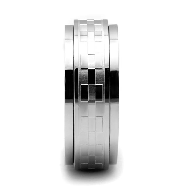 High polished (no plating) Stainless Steel Ring with No Stone