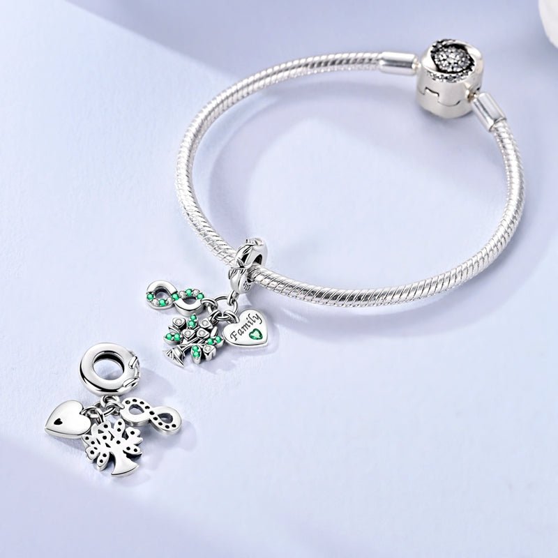 Family Tree & Infinity Dangle Charm