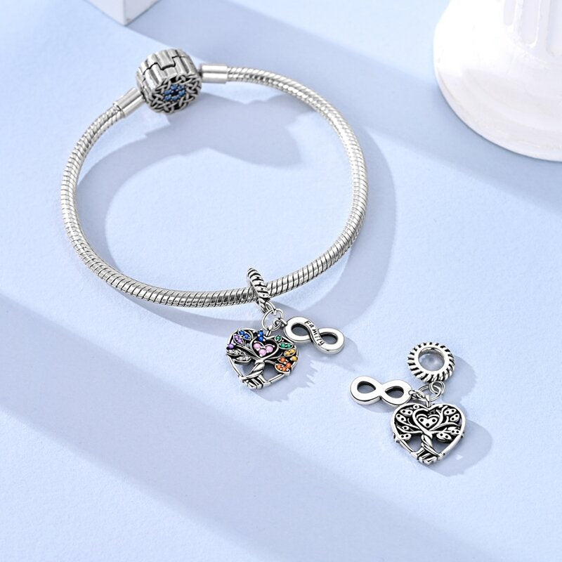 Family Tree Infinity Dangle Charm