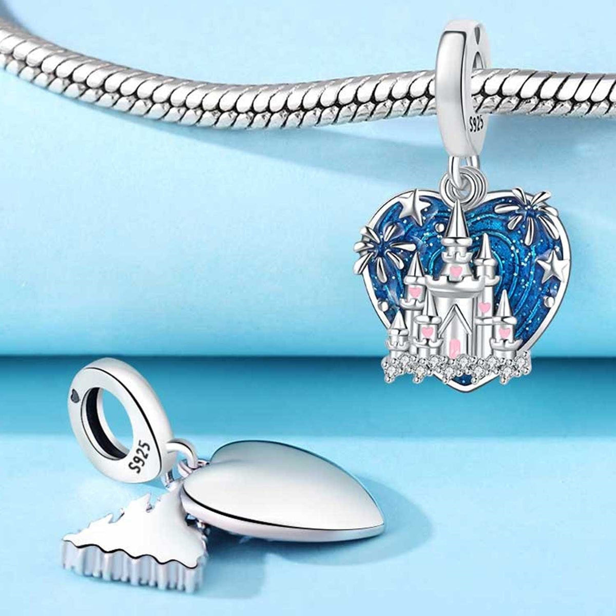 Fantasy Castle Heart Charm