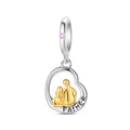 Father & Daughter Heart Dangle Charm