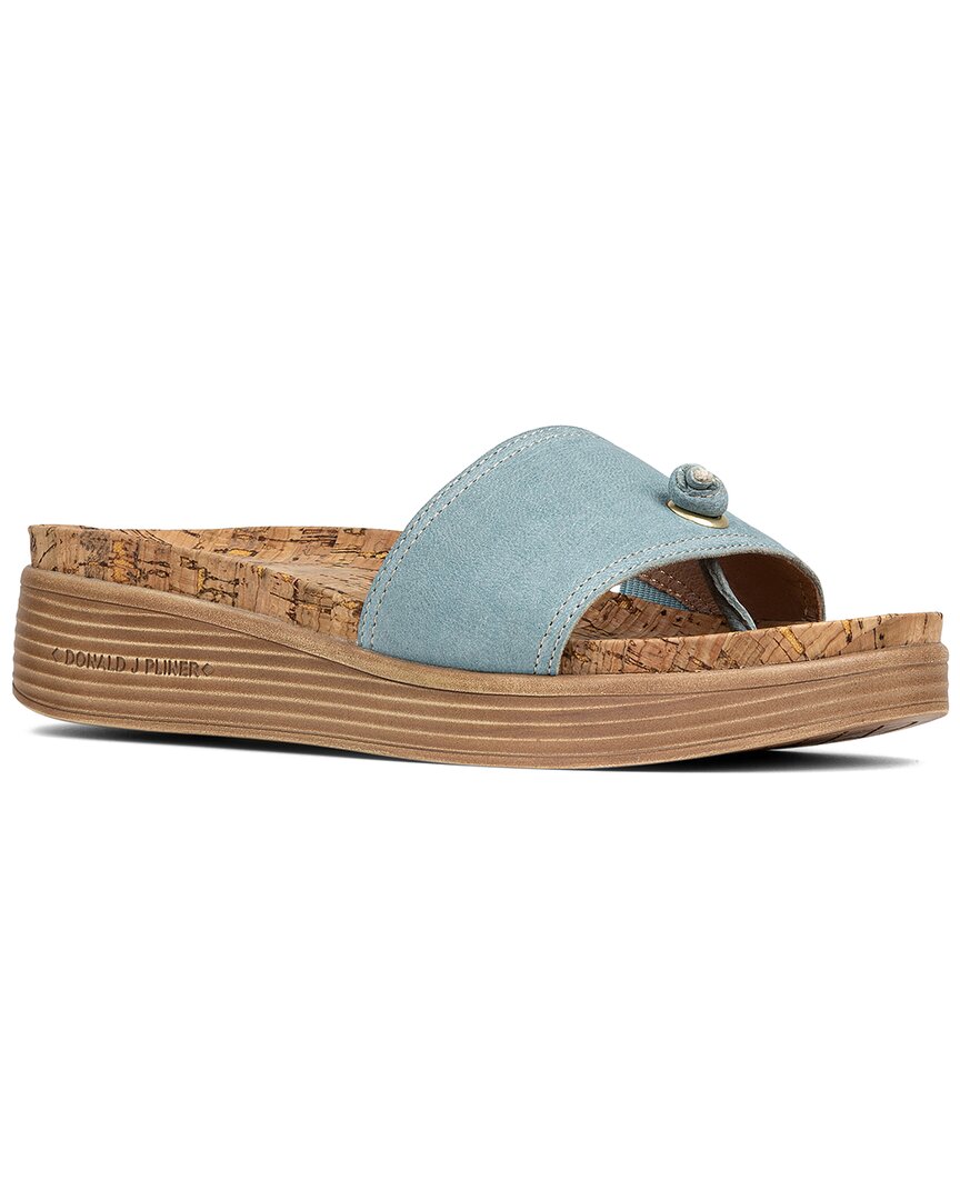 Donald Pliner Farrahspan Leather Wedge Sandal