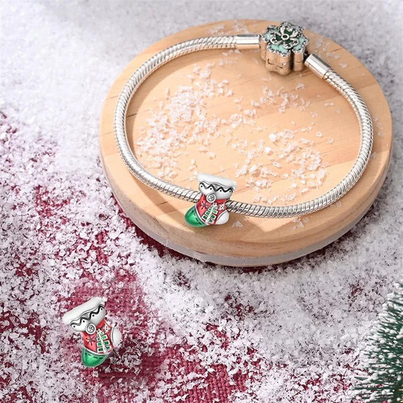 Festive Christmas Stocking Charm