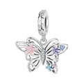 Floral Butterfly Dangle Charm