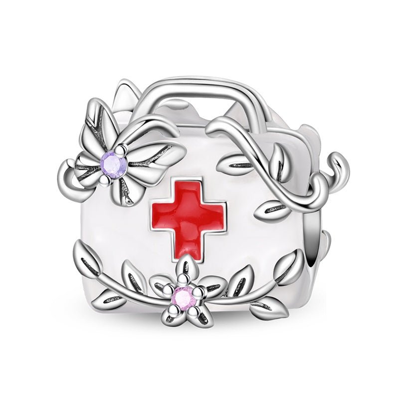 Floral Medical Bag Charm