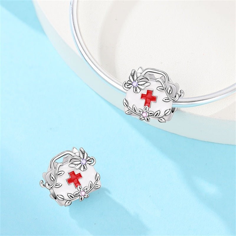 Floral Medical Bag Charm
