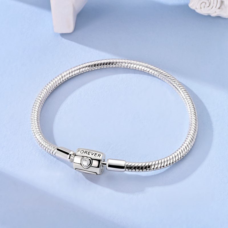 Forever Heart Snake Chain Bracelet