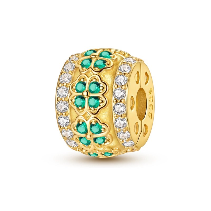 Four-Leaf Clover Gold Clip Charm
