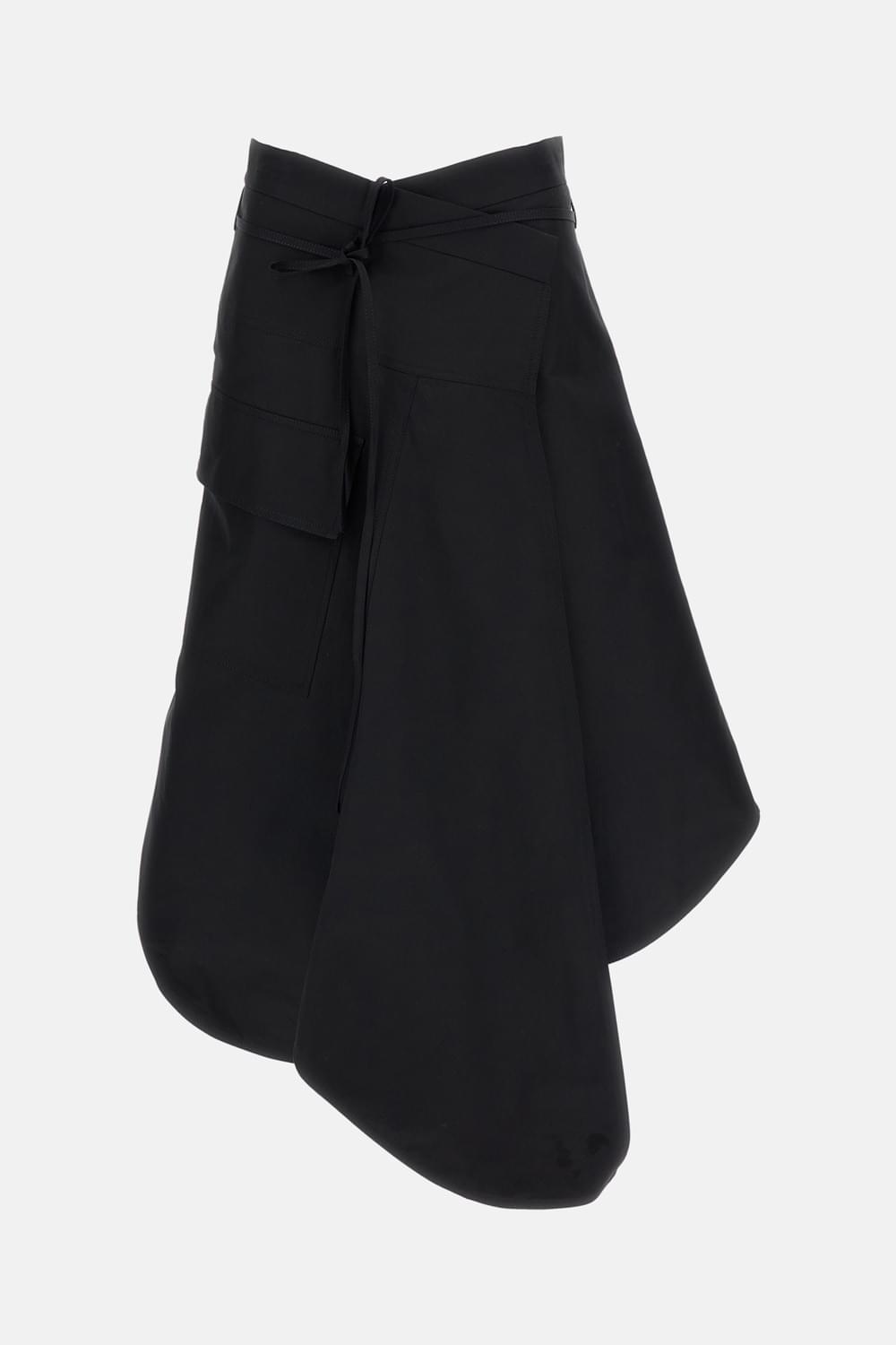 Bottega Veneta Women Cotton Midi Asymmetric Skirt