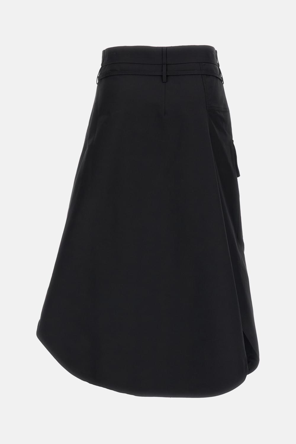 Bottega Veneta Women Cotton Midi Asymmetric Skirt