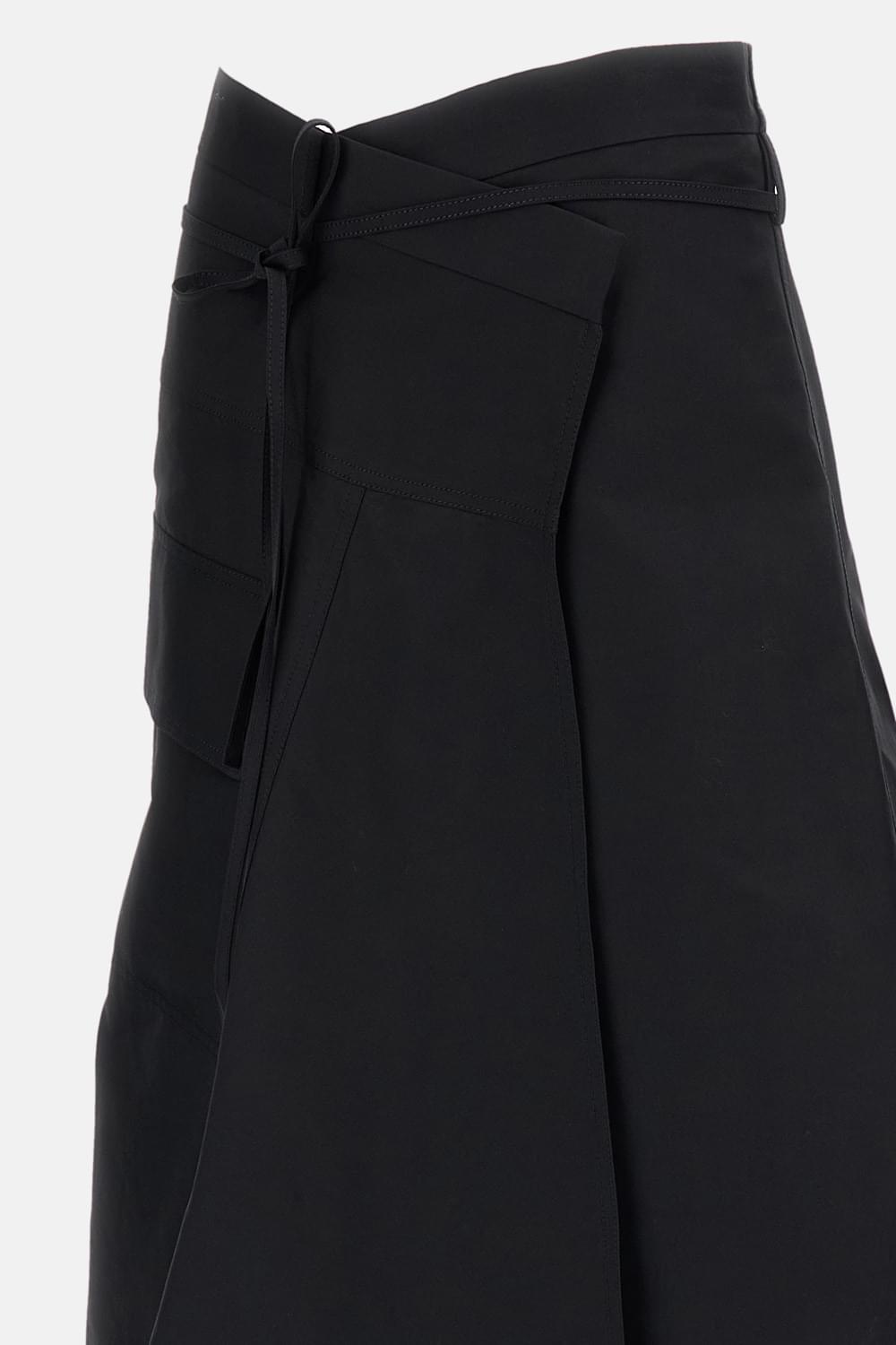Bottega Veneta Women Cotton Midi Asymmetric Skirt