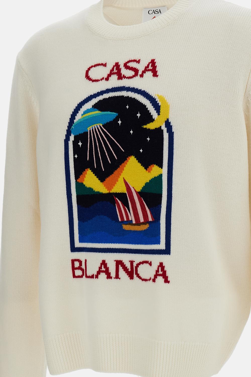 Casablanca Men Pyramid Abduction Crewneck Sweater