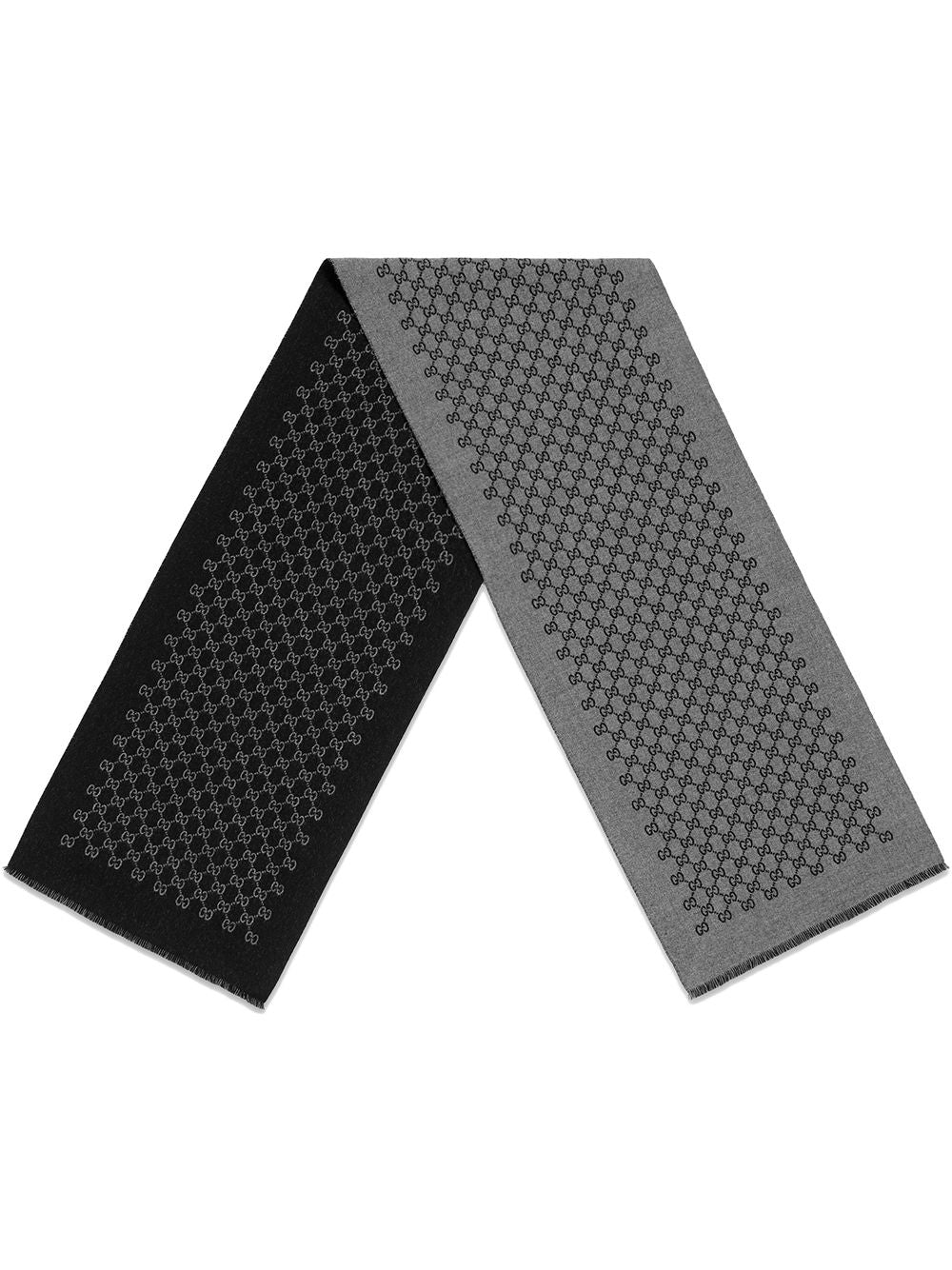 Gucci Men Gg Wool Scarf