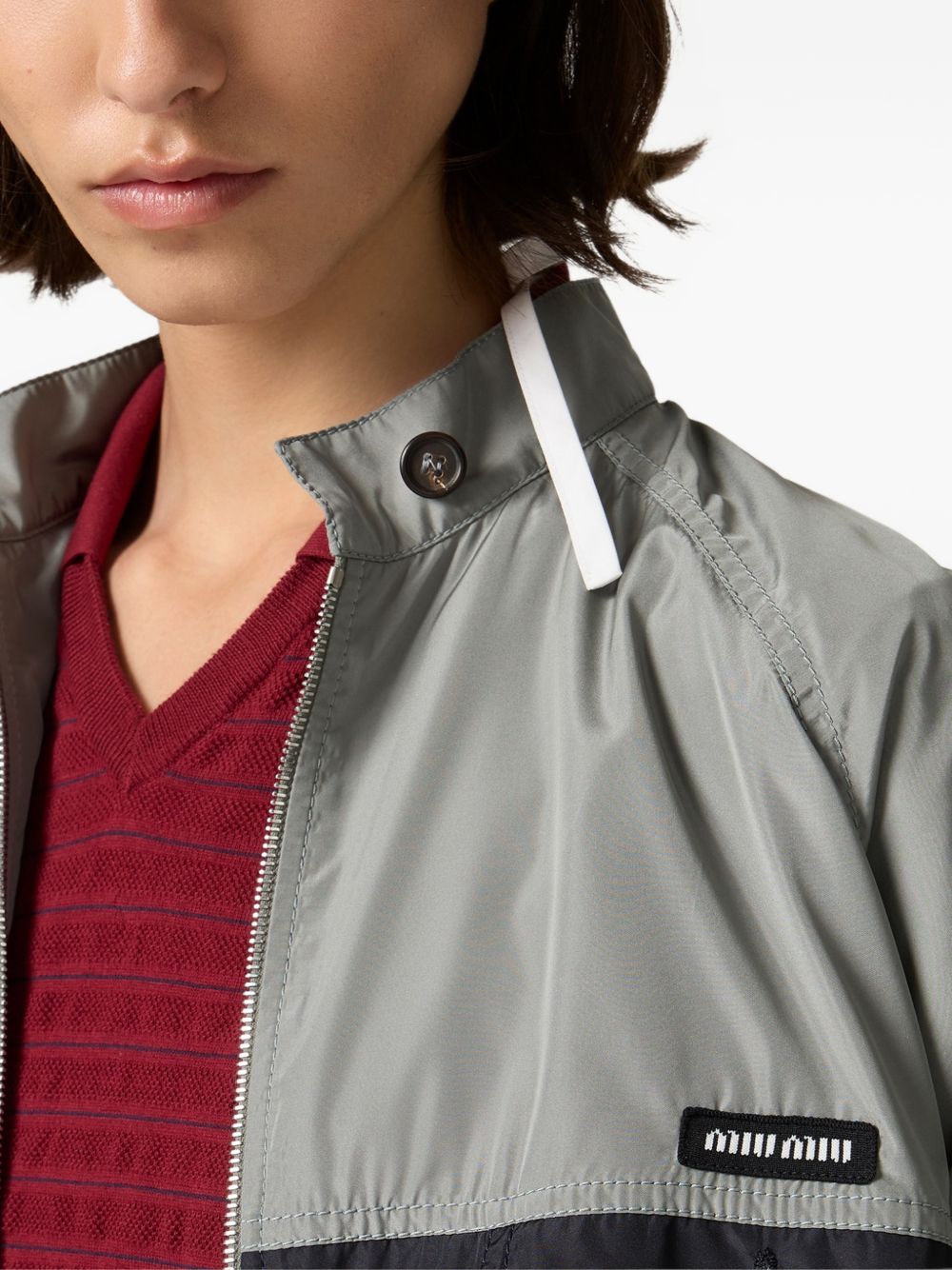 Miu Miu Women Tech Silk Blouson Jacket