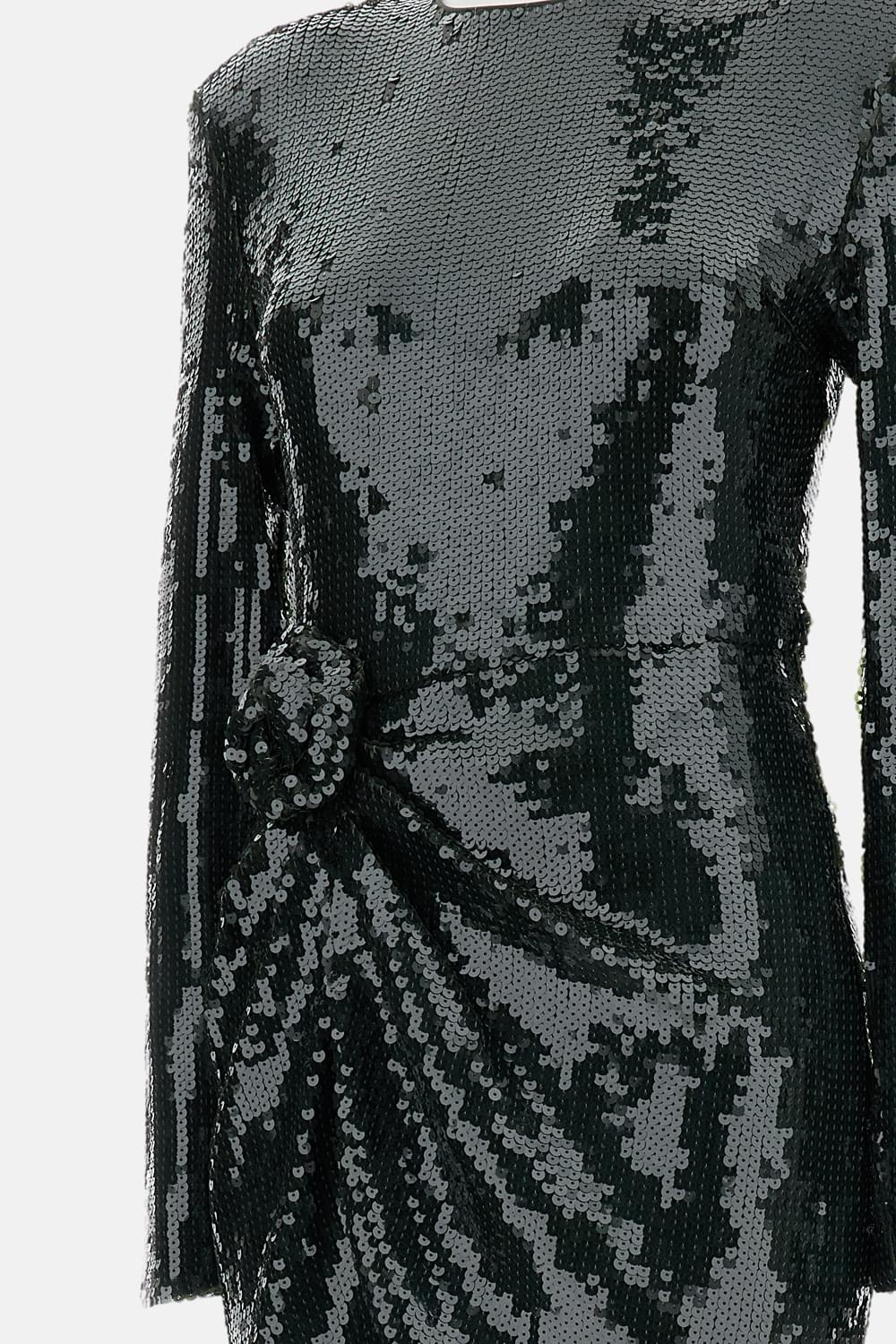 Rotate Women Sequins Ls Mini Dress