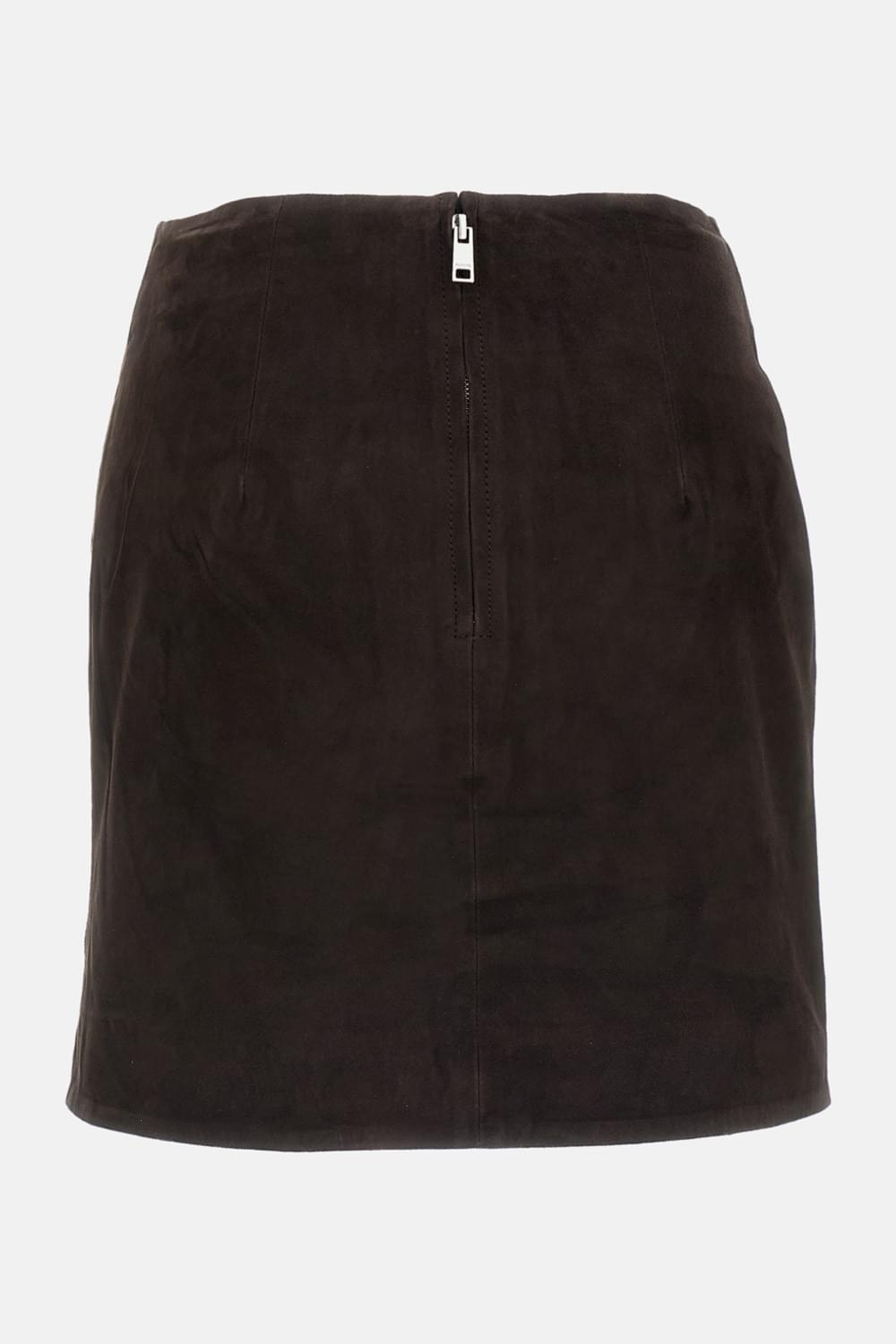 Rotate Women Suede Mini Skirt