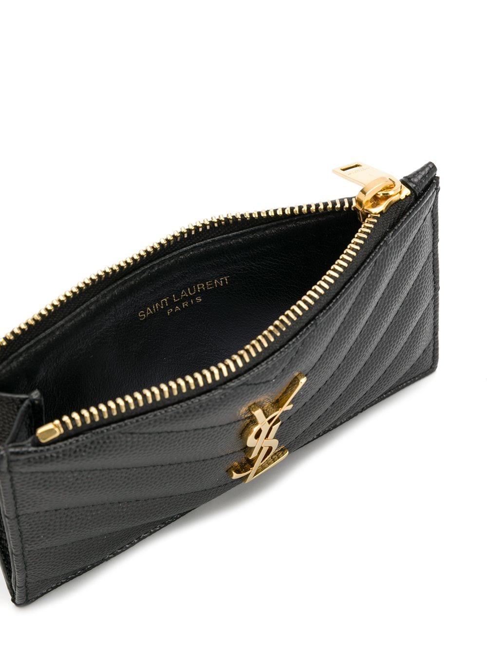 Saint Laurent Women Cassandre Leather Card Case